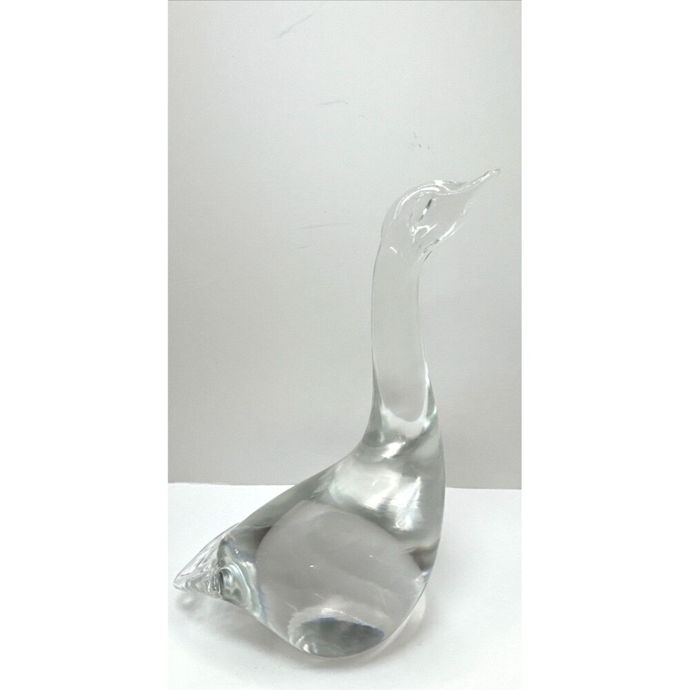 Konstglas  Signed Ronneby  39 Vintage Sweden  Murano Style Art Glass Swan 8 In